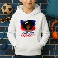 Haitian Queen Haiti Flag Melanin Kids Hoodie thumb 2