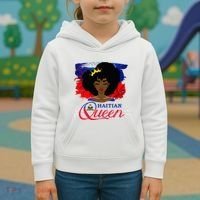 Haitian Queen Haiti Flag Melanin Kids Hoodie thumb 3
