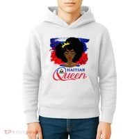Haitian Queen Haiti Flag Melanin Kids Hoodie thumb 4