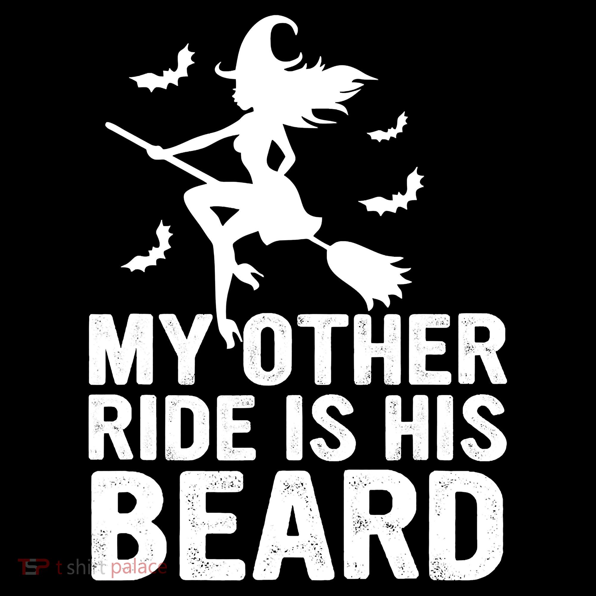 Halloween Quote My Other Ride Is His Beard Witch Mousepad