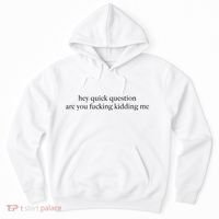 Hey Quick Question Are You Fcking Kidding Me Gift Hoodie thumb 0