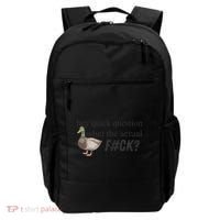 Hey Quick Question Wtaf Funny Duck Meme Retro Humor Joke Backpack thumb 0