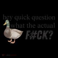 Hey Quick Question Wtaf Funny Duck Meme Retro Humor Joke Women's Hoodie thumb 2