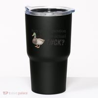 Hey Quick Question Wtaf Funny Duck Meme Retro Humor Joke Tumbler thumb 0
