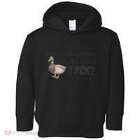 Hey Quick Question Wtaf Funny Duck Meme Retro Humor Joke Toddler Hoodie thumb 0