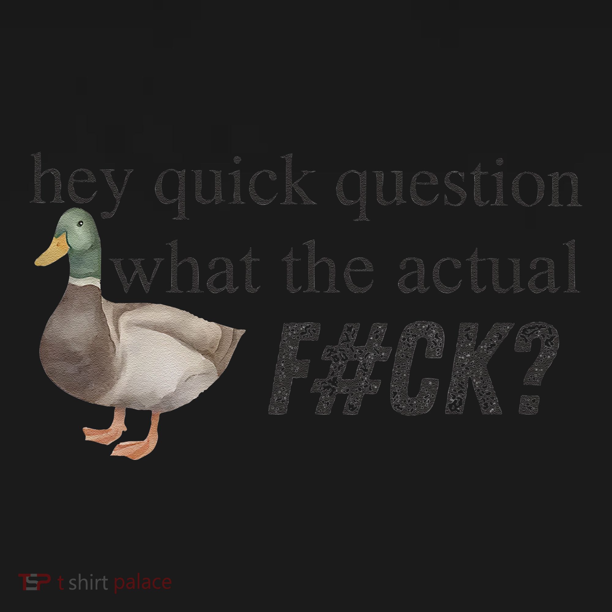 Hey Quick Question Wtaf Funny Duck Meme Retro Humor Joke Toddler Hoodie