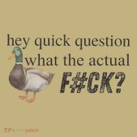 Hey Quick Question Wtaf Funny Duck Meme Retro Humor Joke Mousepad thumb 1