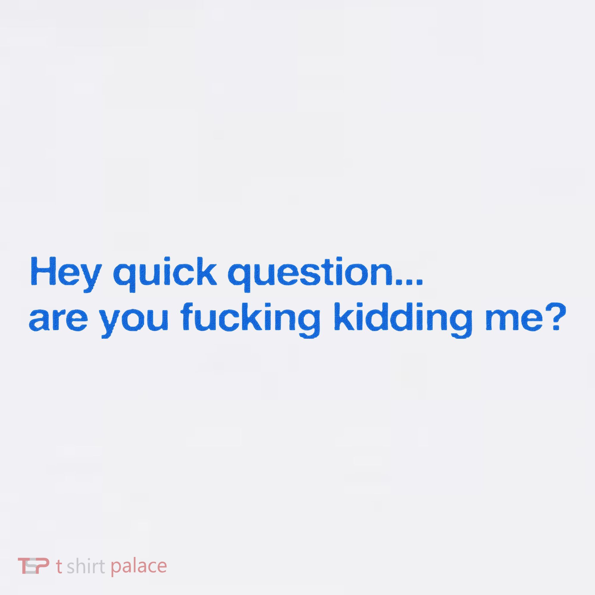 Hey Quick Question Are You Fcking Kidding Me Funny Sweatshirt