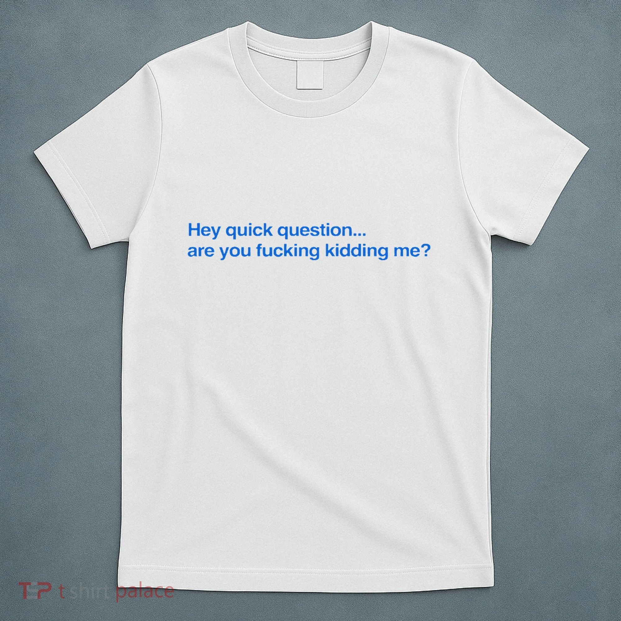Hey Quick Question Are You Fcking Kidding Me Funny T-Shirt