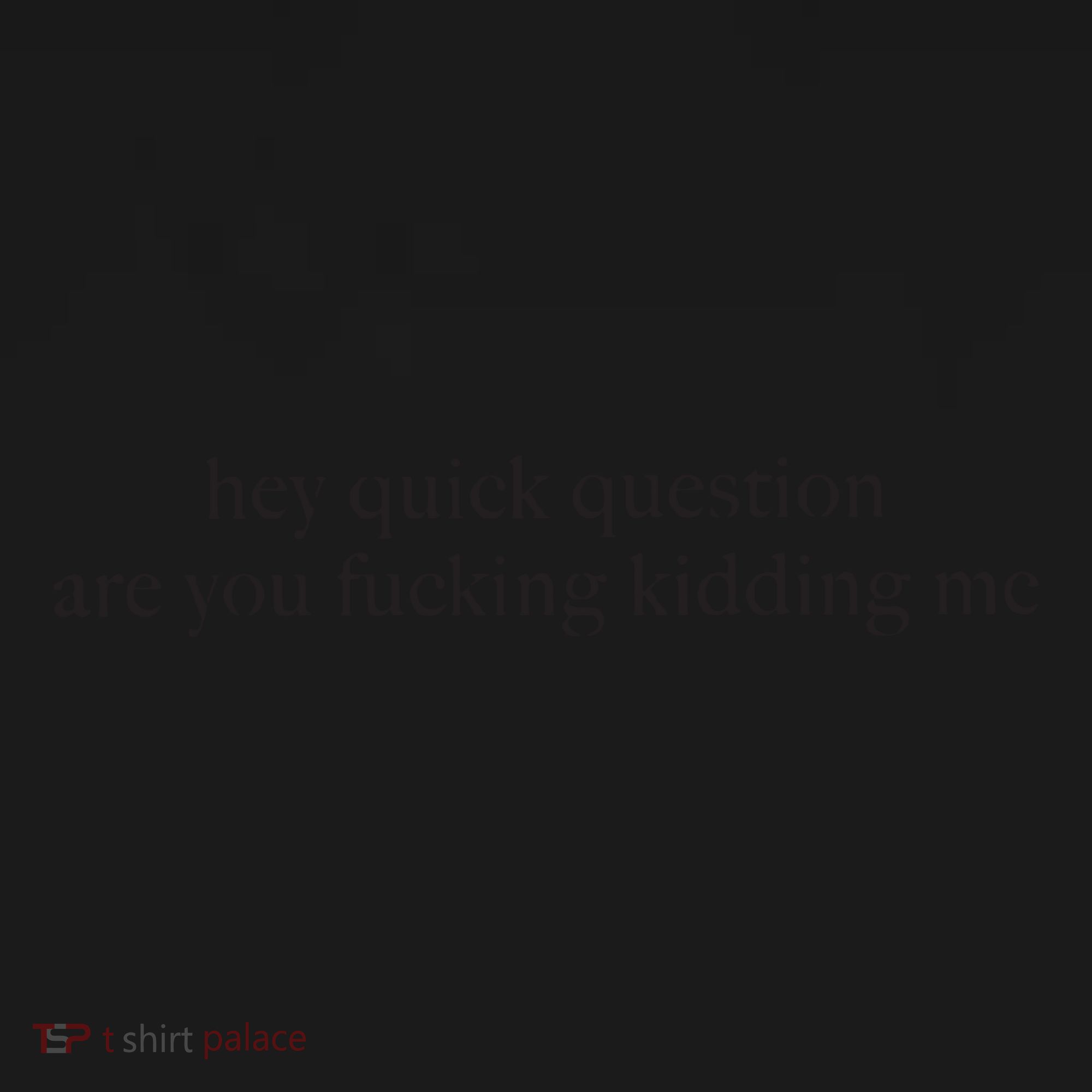 Hey Quick Question Are You Kidding Me Funny Humor Coaster