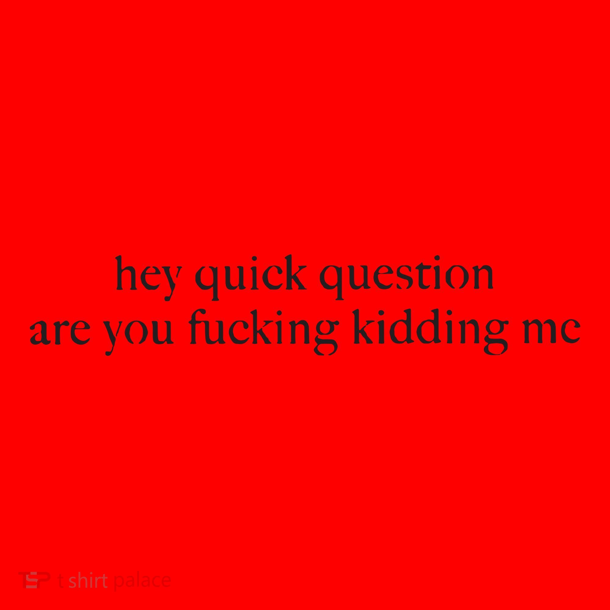 Hey Quick Question Are You Kidding Me Funny Humor Santa Hat