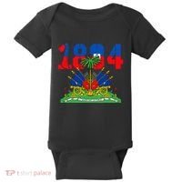 Haitian Revolution 1804 Haiti Haitian Flag Day Baby Bodysuit thumb 0