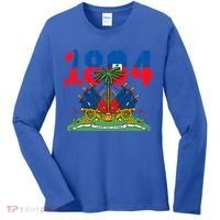 Haitian Revolution 1804 Flag Day Gift Women's Long Sleeve Shirt thumb 0
