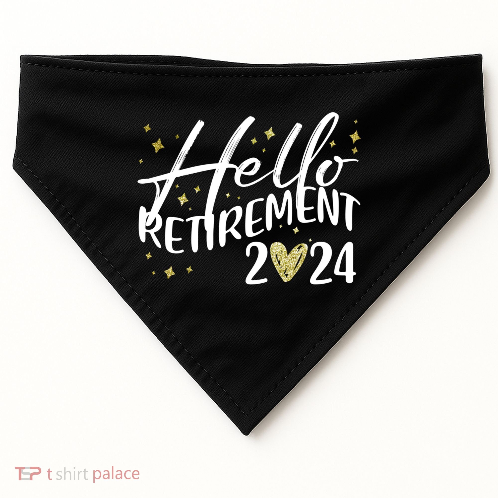 Hello Retiret 2024 Retired Retiring Cool Gift USA-Made Doggie Bandana