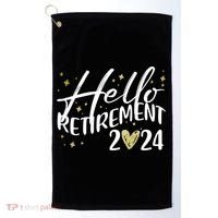 Hello Retiret 2024 Retired Retiring Cool Gift Golf Towel thumb 0