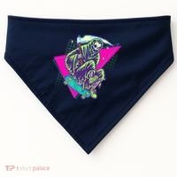 Halloween Retro 80's Skateboarding Grim Reaper USA-Made Doggie Bandana thumb 0