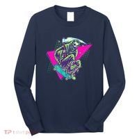 Halloween Retro 80's Skateboarding Grim Reaper Long Sleeve Shirt thumb 0
