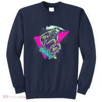 Halloween Retro 80's Skateboarding Grim Reaper Sweatshirt thumb 0