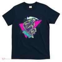Halloween Retro 80's Skateboarding Grim Reaper T-Shirt thumb 0