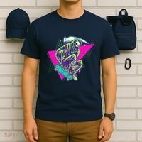 Halloween Retro 80's Skateboarding Grim Reaper T-Shirt thumb 6