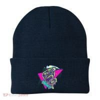 Halloween Retro 80's Skateboarding Grim Reaper Beanie thumb 0