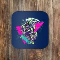 Halloween Retro 80's Skateboarding Grim Reaper Coaster thumb 0
