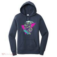 Halloween Retro 80's Skateboarding Grim Reaper Women's Hoodie thumb 0