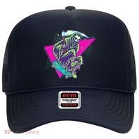 Halloween Retro 80's Skateboarding Grim Reaper Hat thumb 0