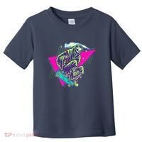 Halloween Retro 80's Skateboarding Grim Reaper Toddler T-Shirt thumb 0