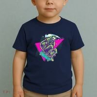 Halloween Retro 80's Skateboarding Grim Reaper Toddler T-Shirt thumb 2