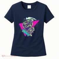 Halloween Retro 80's Skateboarding Grim Reaper Women's T-Shirt thumb 0