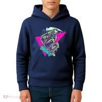 Halloween Retro 80's Skateboarding Grim Reaper Kids Hoodie thumb 4