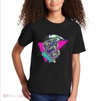 Halloween Retro 80's Skateboarding Grim Reaper Kids T-Shirt thumb 2