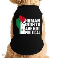 Human Rights Are Not Political Support Palestine And Gaza Doggie Tank thumb 0