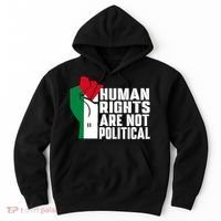 Human Rights Are Not Political Support Palestine And Gaza Hoodie thumb 0