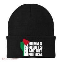 Human Rights Are Not Political Support Palestine And Gaza Beanie thumb 0