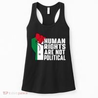 Human Rights Are Not Political Support Palestine And Gaza Women's Tank Top thumb 0