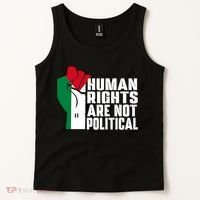 Human Rights Are Not Political Support Palestine And Gaza Tank Top thumb 2