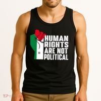 Human Rights Are Not Political Support Palestine And Gaza Tank Top thumb 3