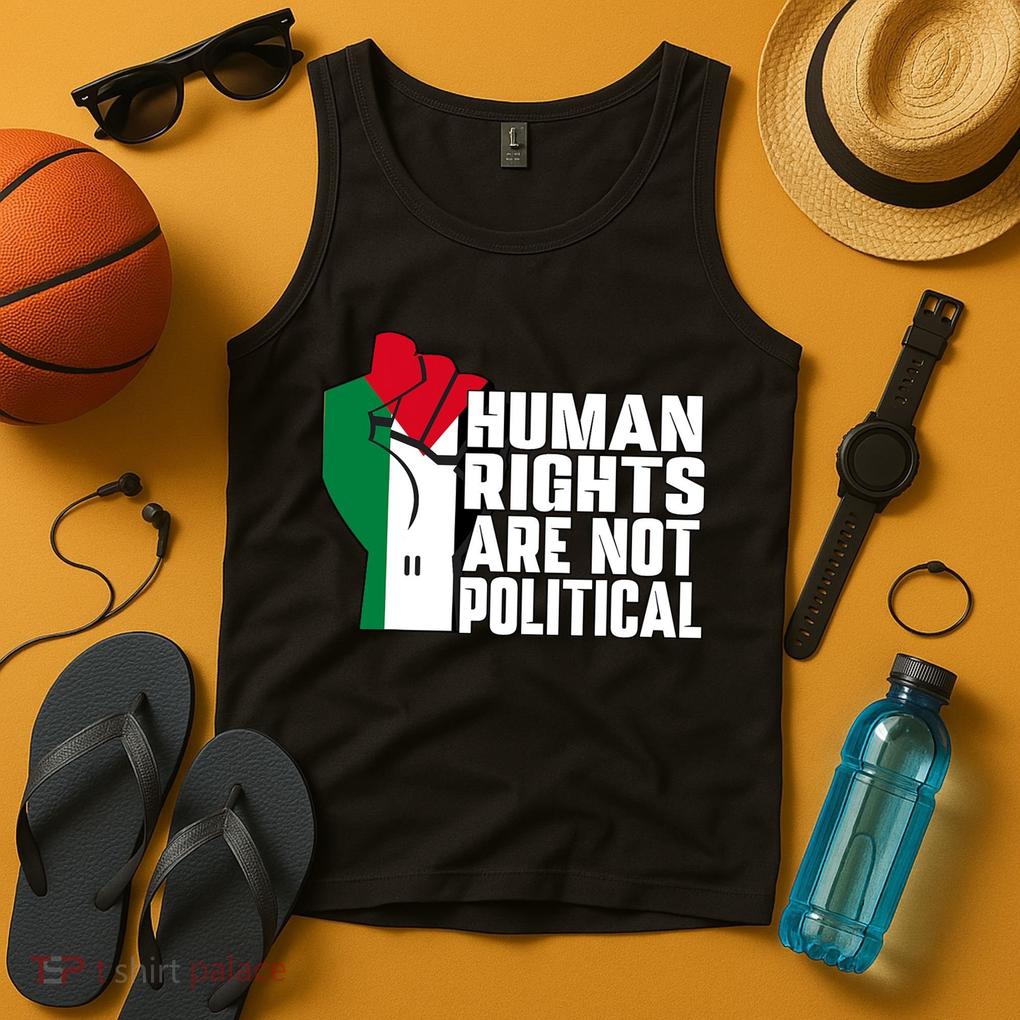 Human Rights Are Not Political Support Palestine And Gaza Tank Top