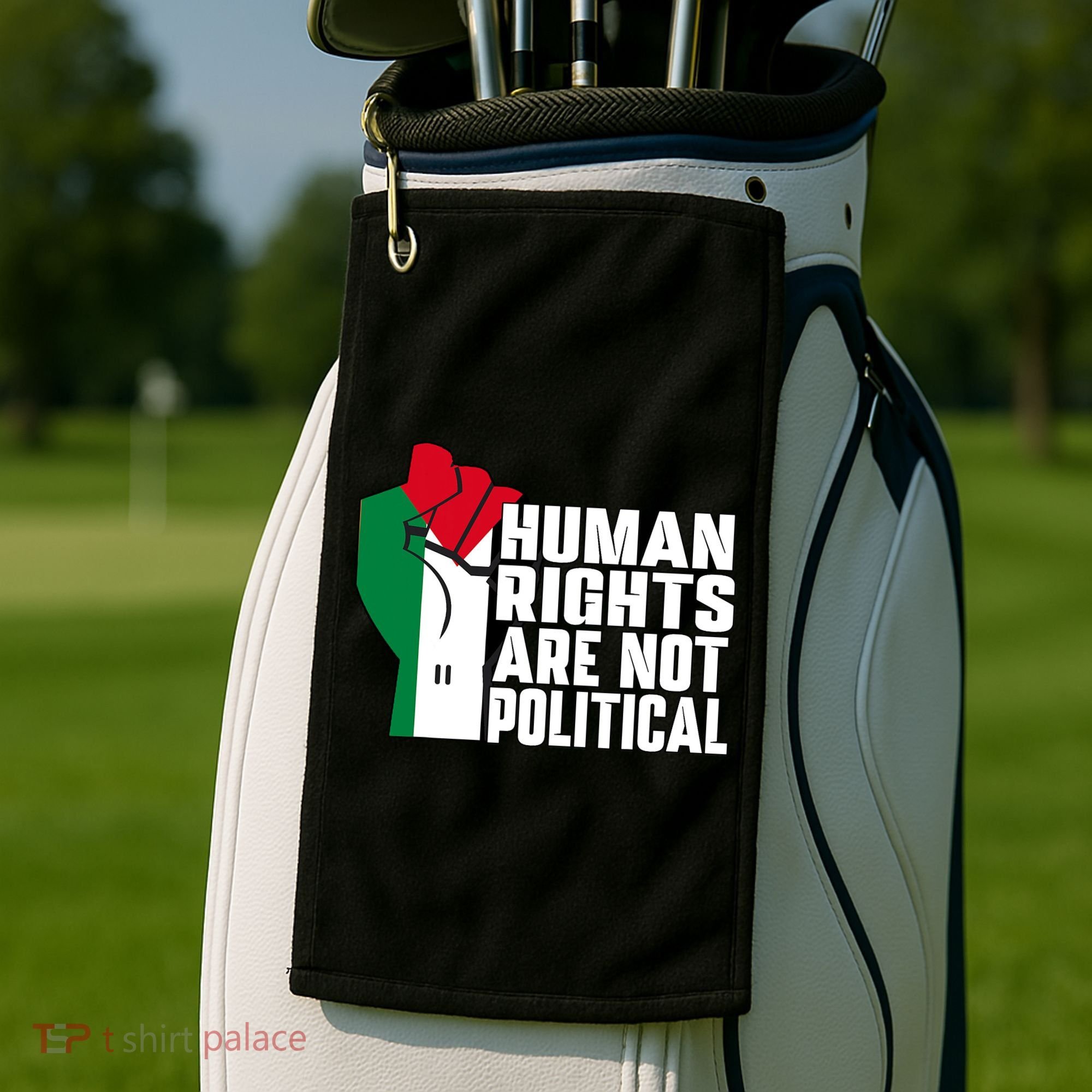 Human Rights Are Not Political Support Palestine And Gaza Golf Towel