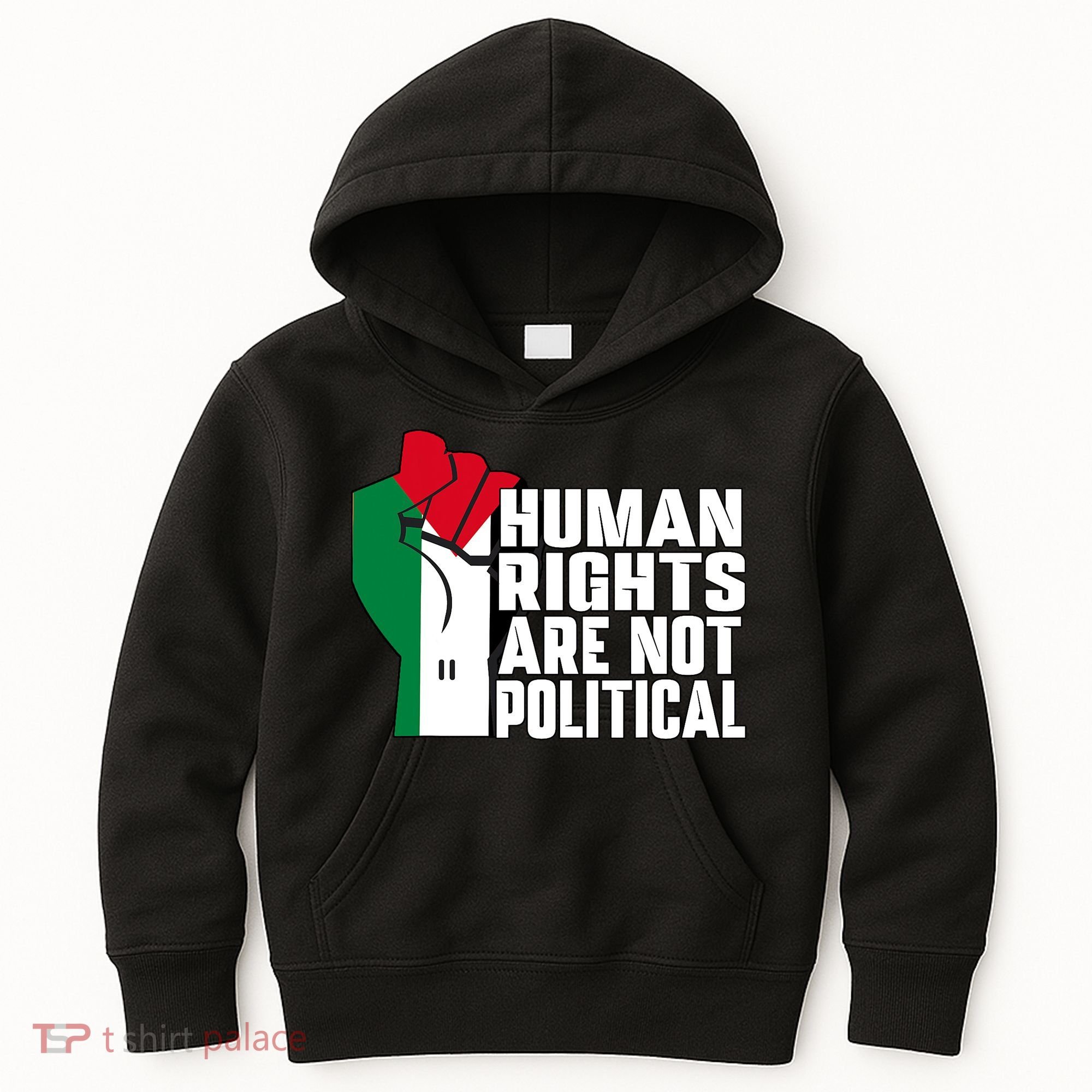 Human Rights Are Not Political Support Palestine And Gaza Kids Hoodie