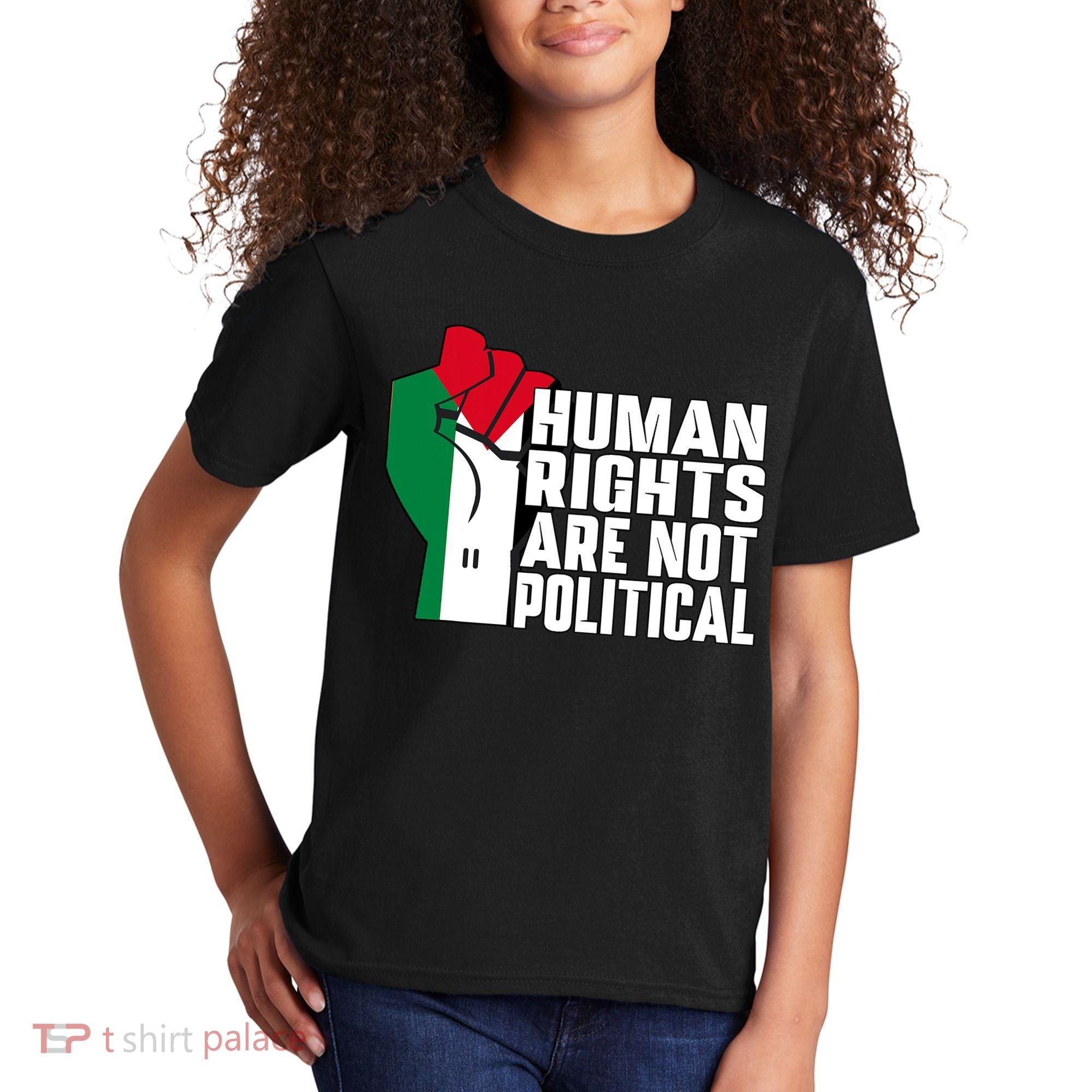 Human Rights Are Not Political Support Palestine And Gaza Kids T-Shirt