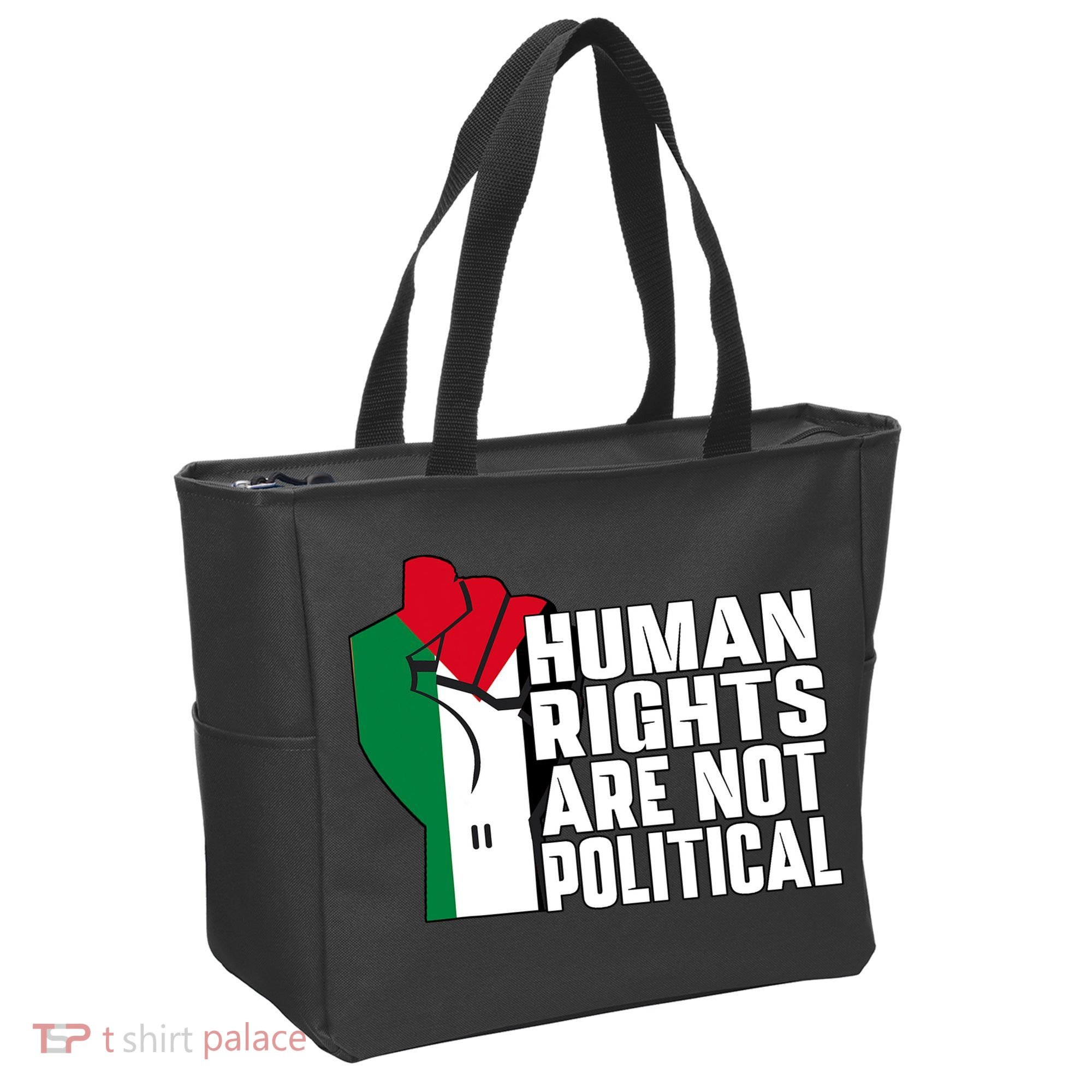 Human Rights Are Not Political Support Palestine And Gaza Tote Bag
