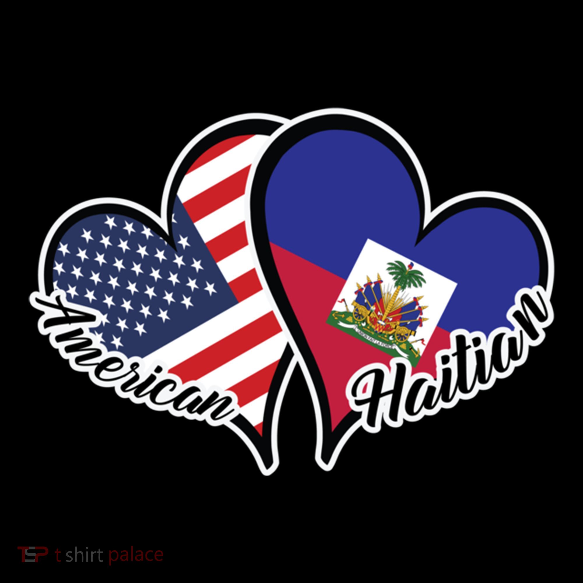 Haitian Roots American Usa Flag Heart Half Haitian Haiti Gift Coffee Mug