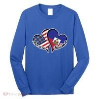 Haitian Roots American Usa Flag Heart Half Haitian Haiti Gift Long Sleeve Shirt thumb 0