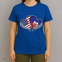 Haitian Roots American Usa Flag Heart Half Haitian Haiti Gift T-Shirt thumb 4