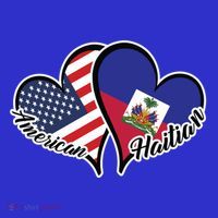 Haitian Roots American Usa Flag Heart Half Haitian Haiti Gift Polo thumb 2