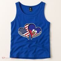Haitian Roots American Usa Flag Heart Half Haitian Haiti Gift Tank Top thumb 2