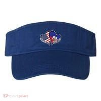 Haitian Roots American Usa Flag Heart Half Haitian Haiti Gift Visor thumb 0